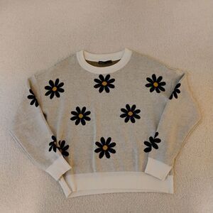 Nikka K Daisy Dainty Floral Sweater '90s Retro Cutesy Feminine Coquette Size M
